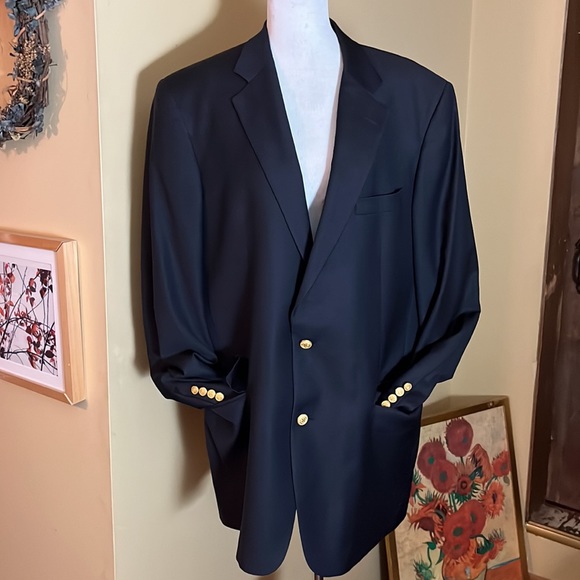 BROOKS BROTHERS Country Club sz 44XL Loro Piana Italy Super 120 Wrst Wool Logo - Picture 4 of 16